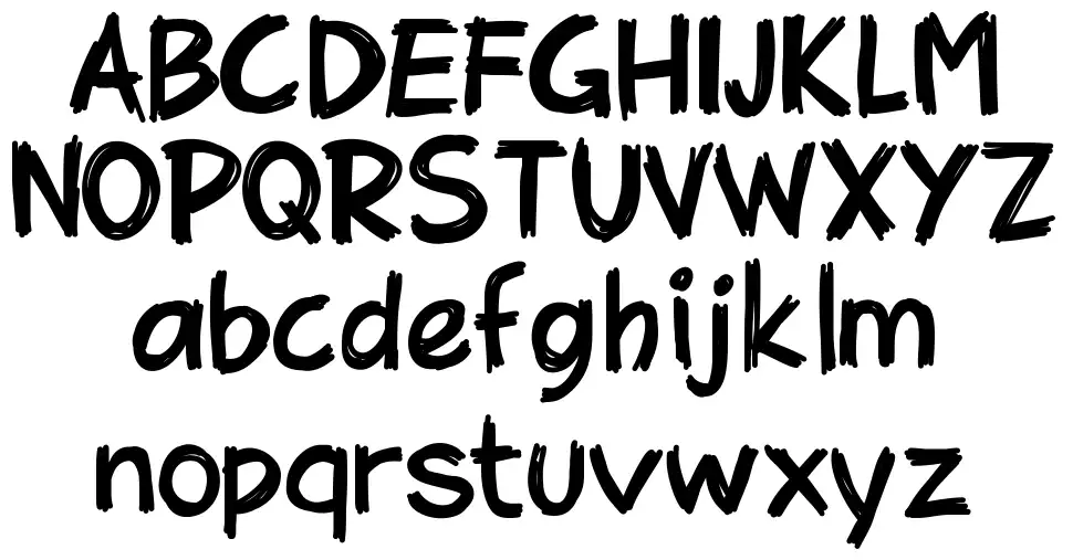 PW Brusheezfont specimens