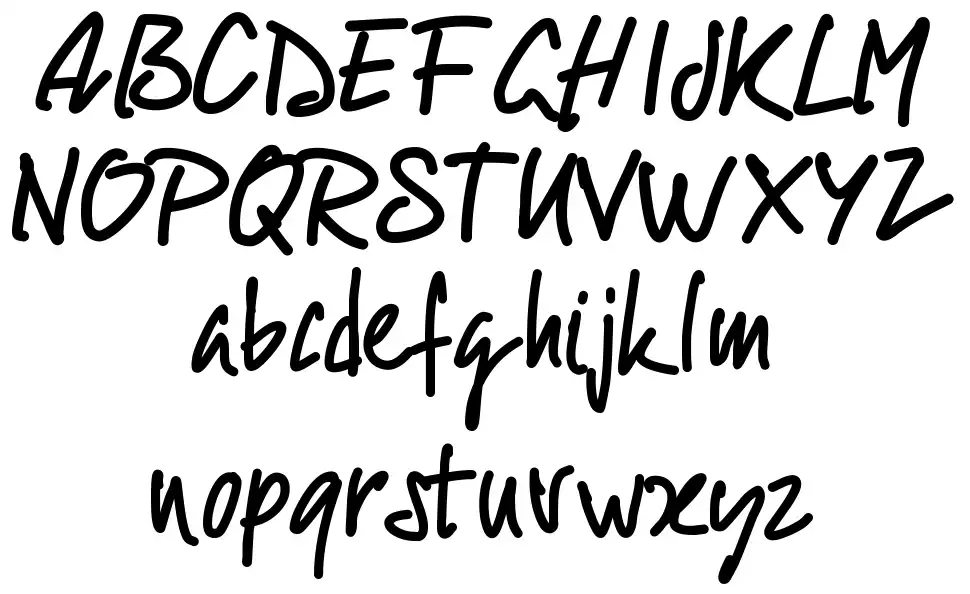 PW Script 09font specimens