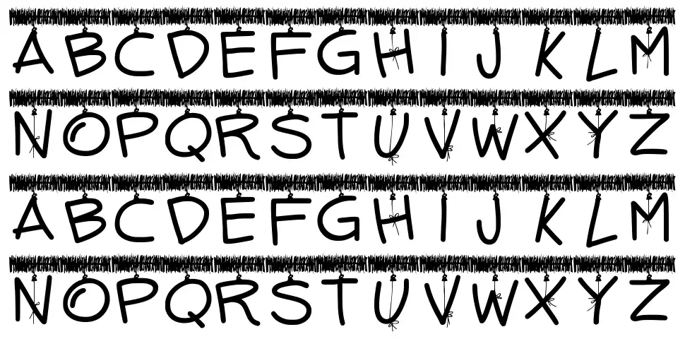 PW Tinsel Lettersfont specimens