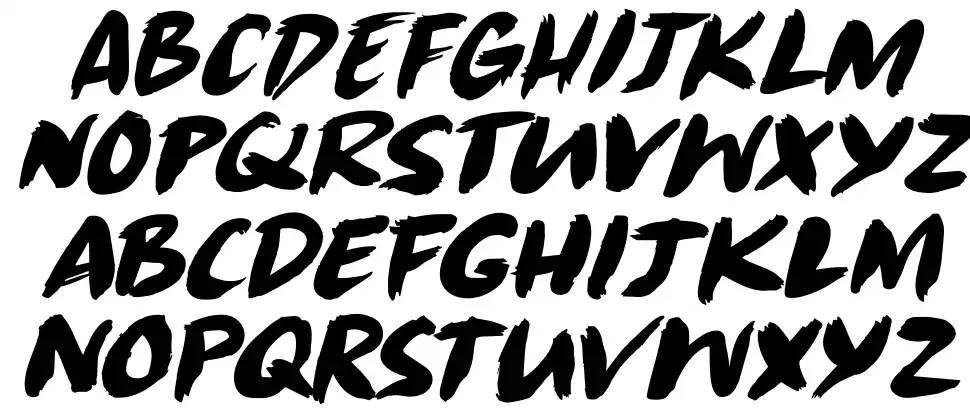Radical Brushfont specimens