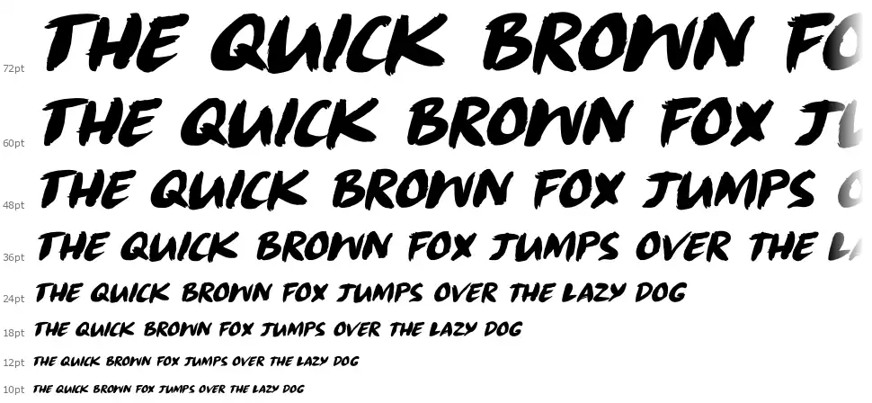 Radical Brushfont waterfall