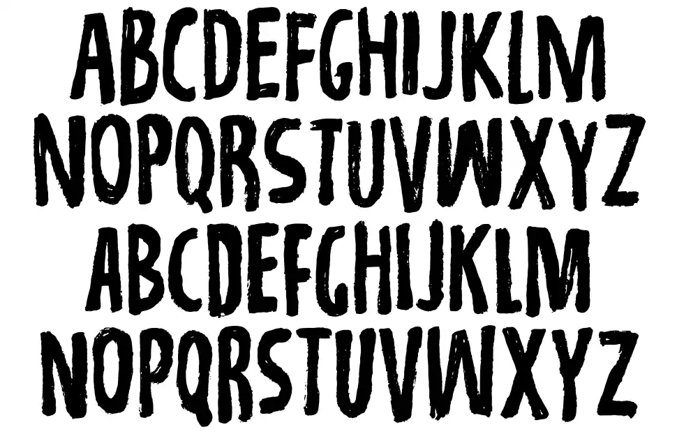 Repetitionfont specimens