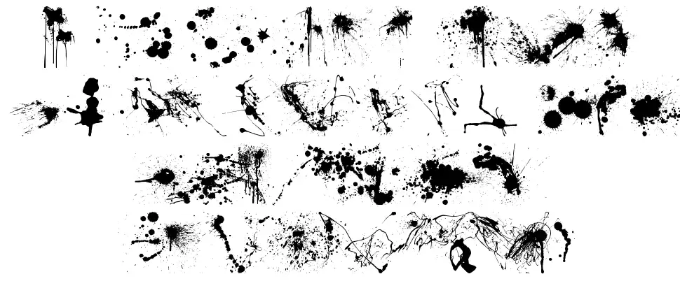 RFX Splatzfont specimens