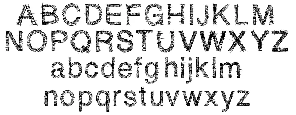 RH Sketchy Bastardfont specimens