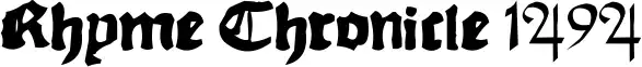 Rhyme Chronicle 1494