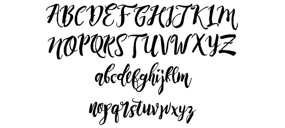 Rising Brushfont specimens
