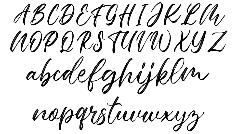 Rustic Glacierfont specimens