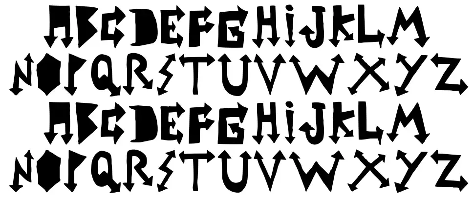 Rustic Heavy Metalfont specimens