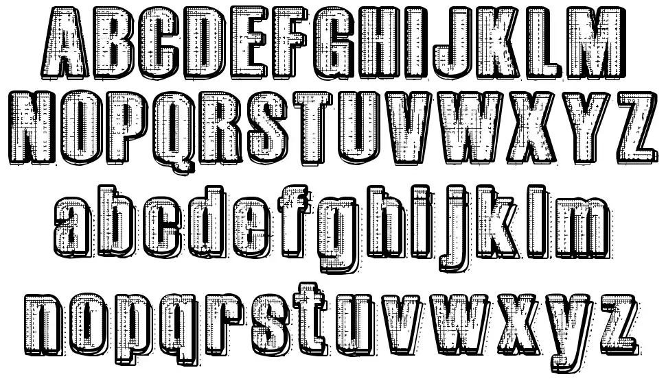 RvD Printplatefont specimens