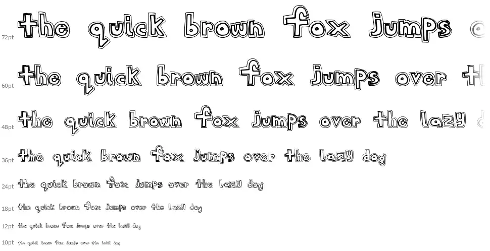 Sans Collegefont waterfall