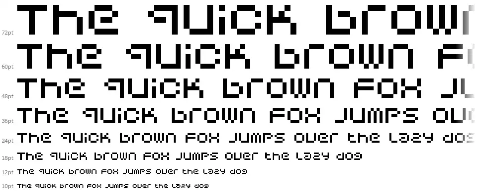 Sci Fied Bitmapfont waterfall