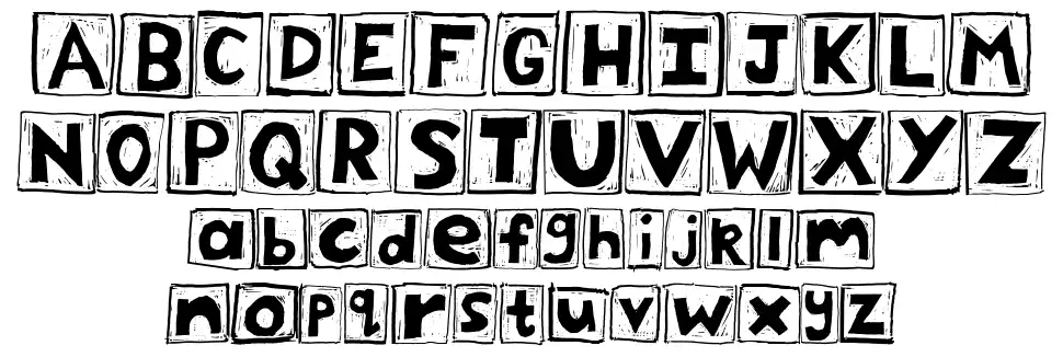 Scraperfont specimens
