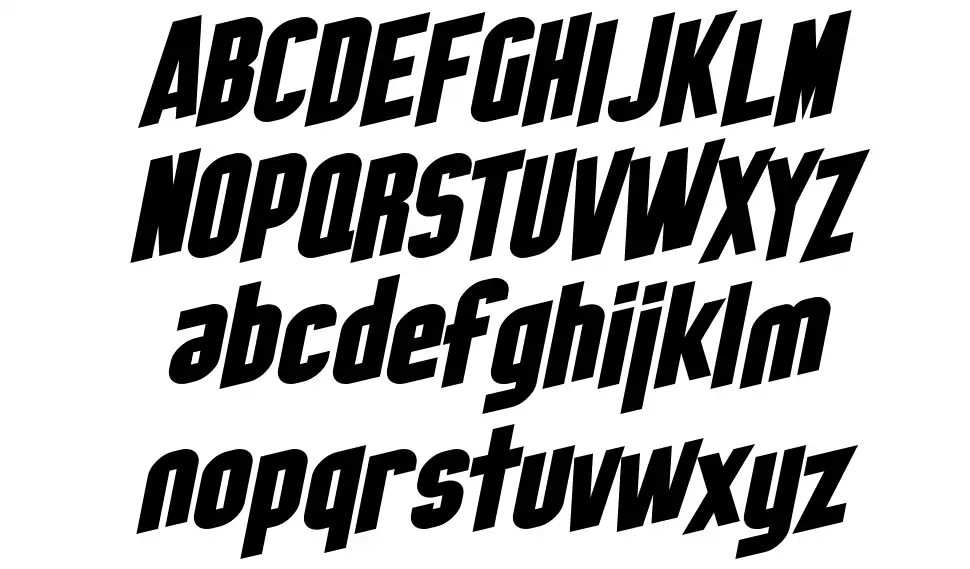 SF Obliquitiesfont specimens