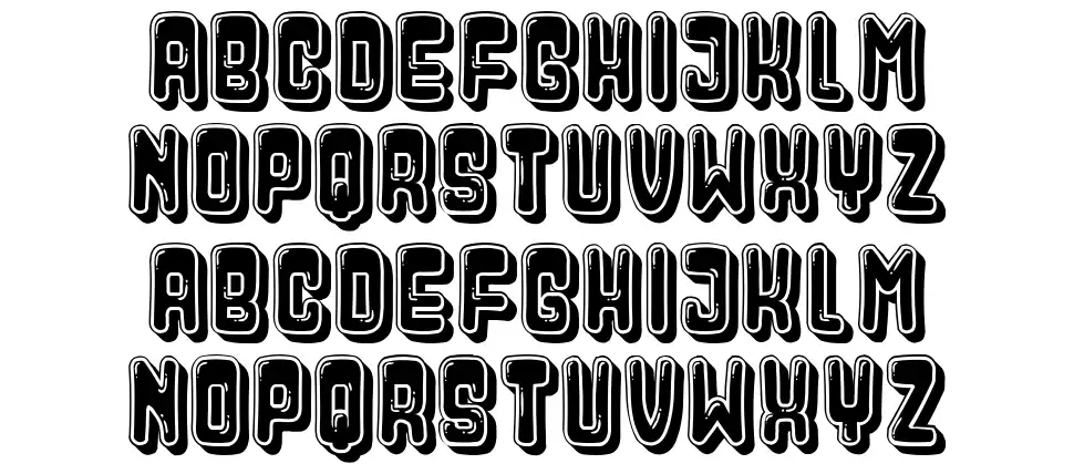 Shinny Gumsfont specimens