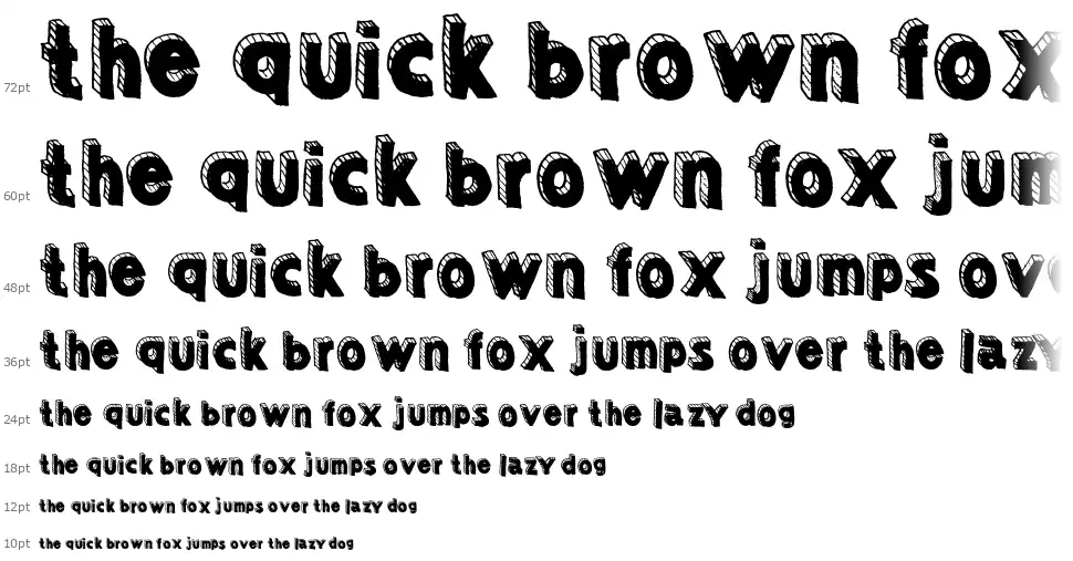 Sketched 3dfont waterfall