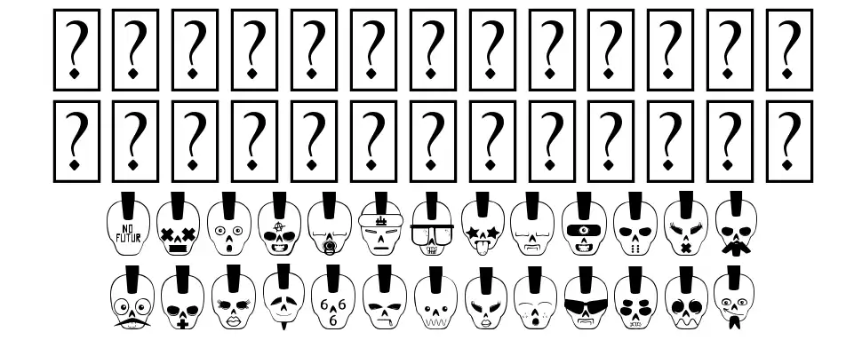 Skull dcofont specimens