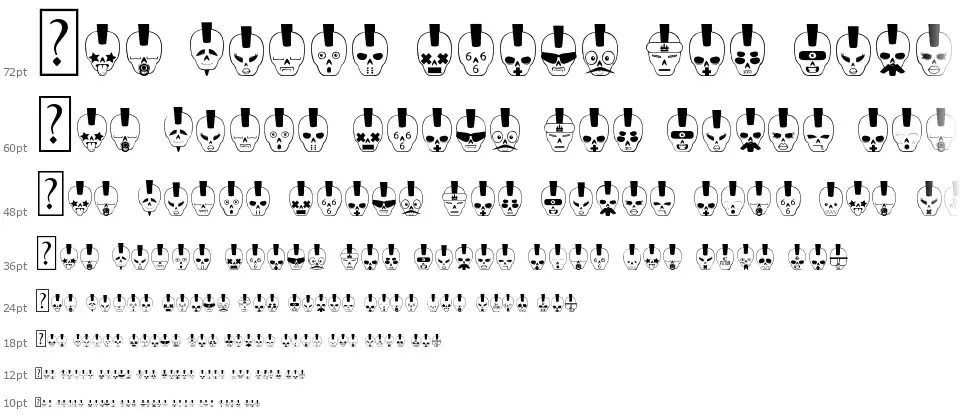 Skull dcofont waterfall