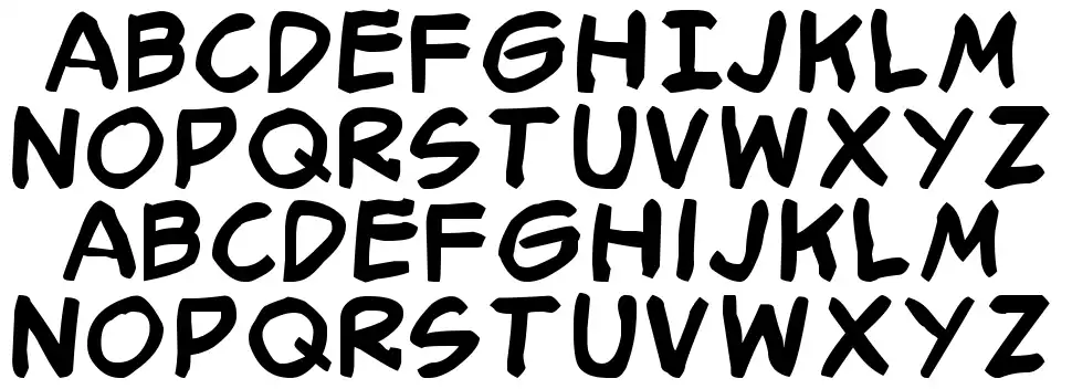 Smack Typographikfont specimens