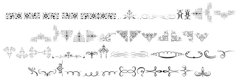 Soft Ornamentsfont specimens