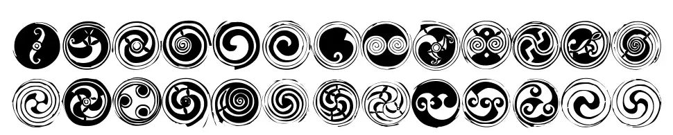 Spiralsfont specimens
