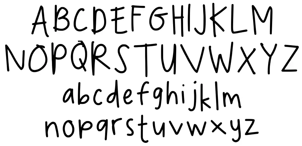 Spookydeee Handwritingfont specimens
