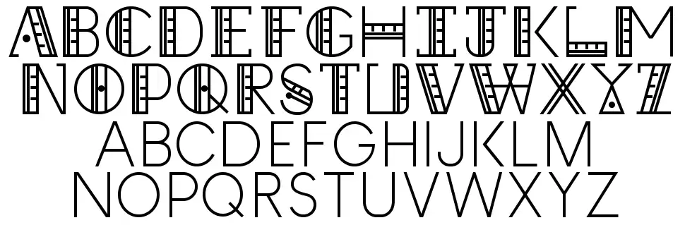 Straight  Ruler~font specimens