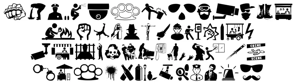 Street Iconsfont specimens