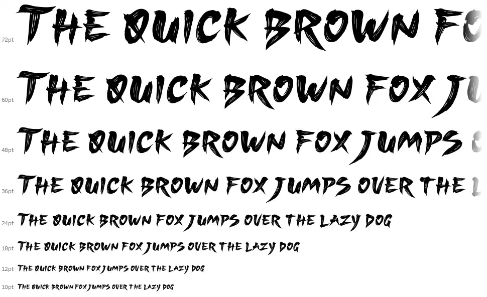 Sukajan Brushfont waterfall