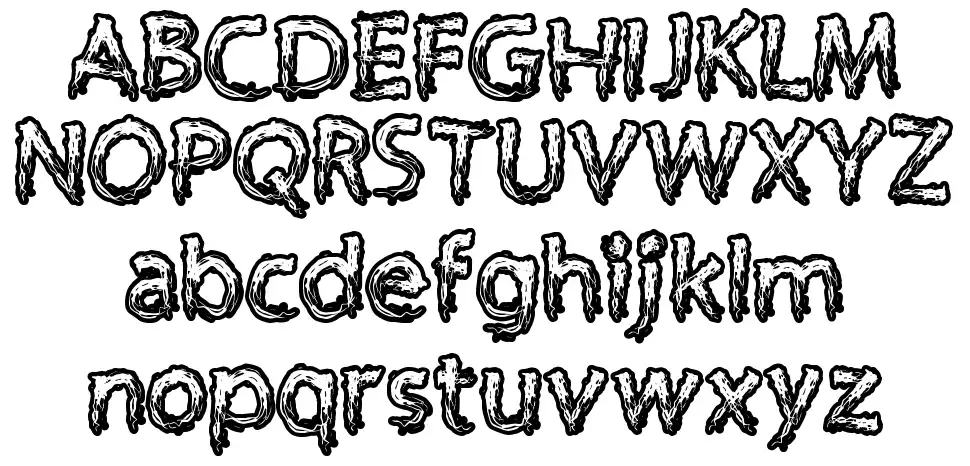 Supercreepfont specimens