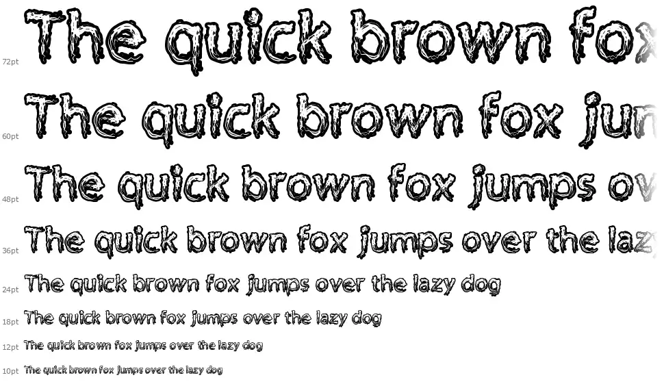 Supercreepfont waterfall