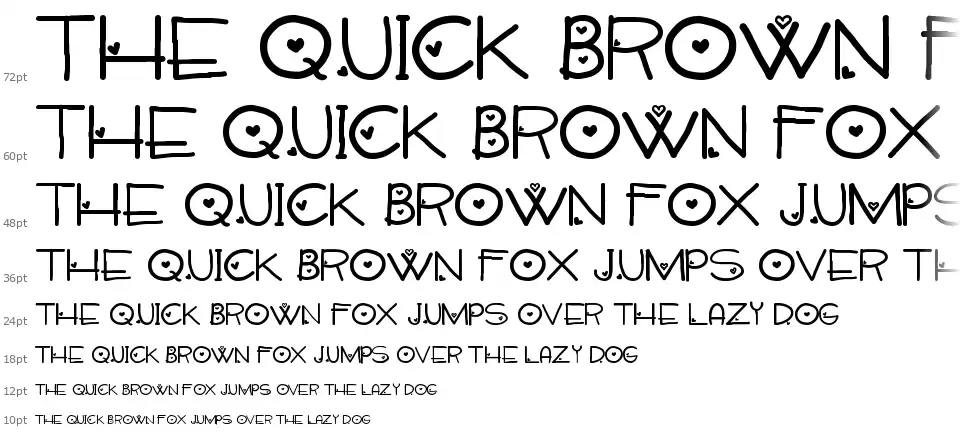 Sweetie Handfont waterfall