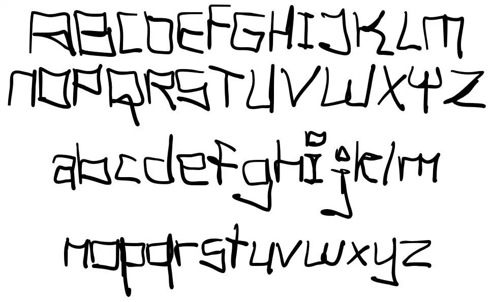 Tag Hand Graffiti Trashfont specimens