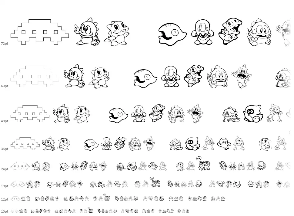 Taito All Starsfont waterfall