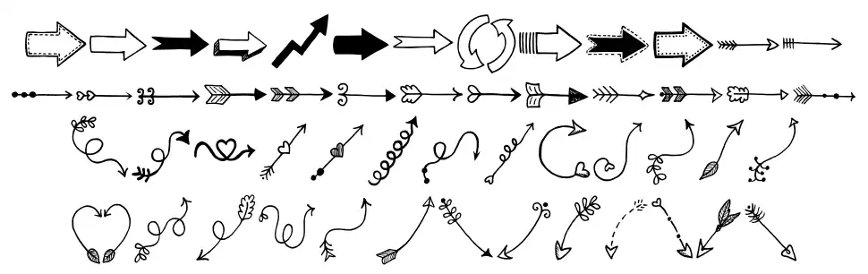 Tanaestel Doodle Arrows 01font specimens