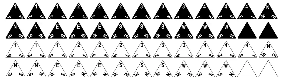 Tetrahedronfont specimens