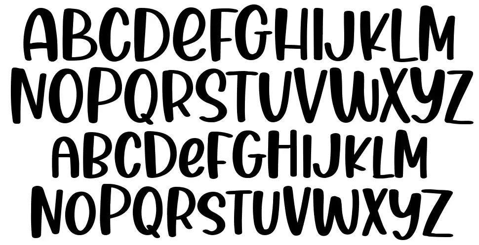 Thanks Autumnfont specimens