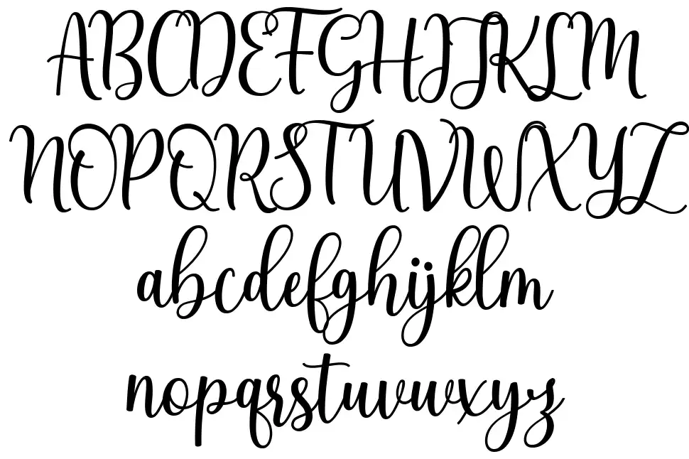 The Beautiful Nightfont specimens