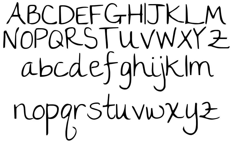 The girl next doorfont specimens