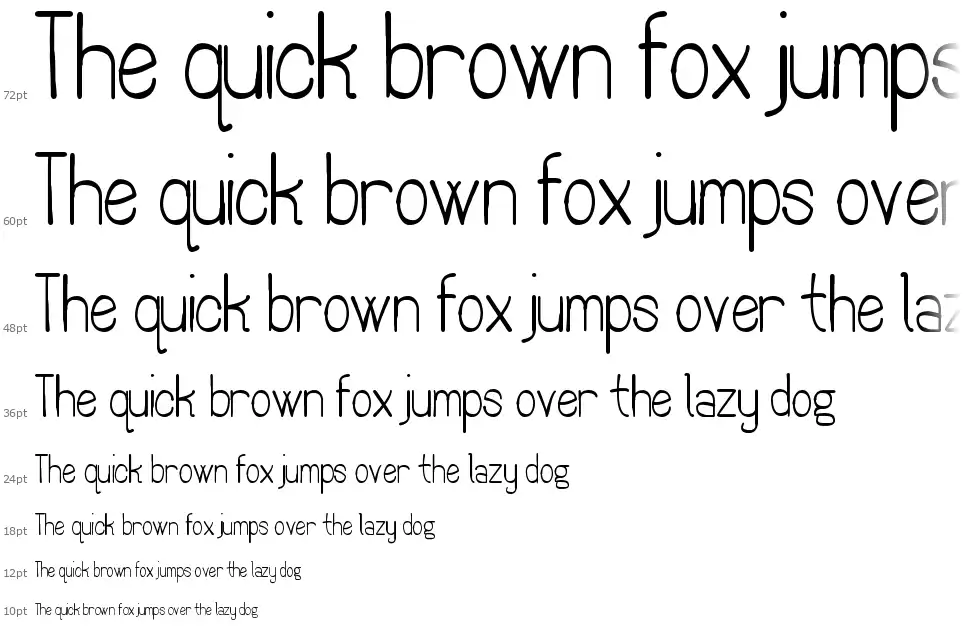 The Quick Frog Stfont waterfall