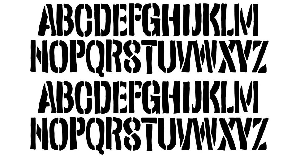 The School Armyfont specimens