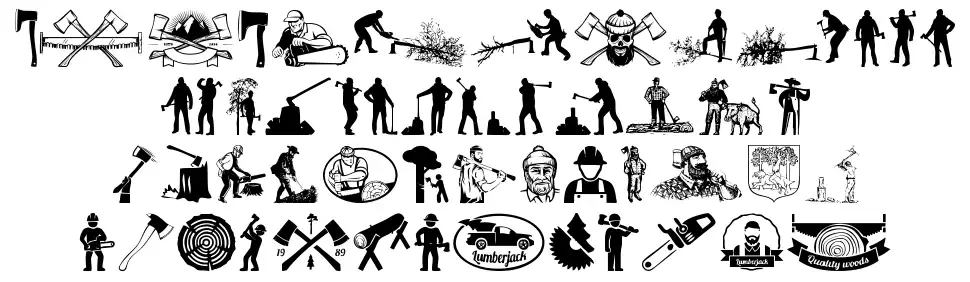 The Woodcutterfont specimens