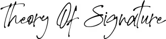 Theory Of Signature