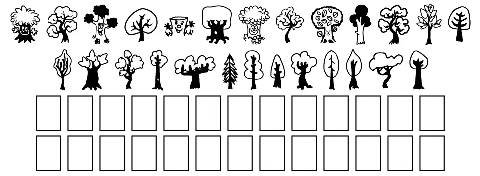 Trees Friendsfont specimens