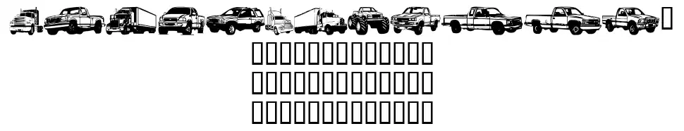 Trucks For Judyfont specimens