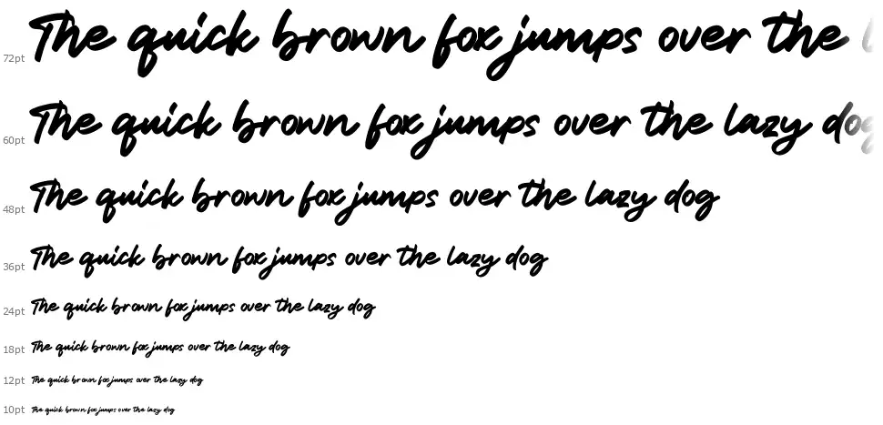 Tumbrella Scriptfont waterfall