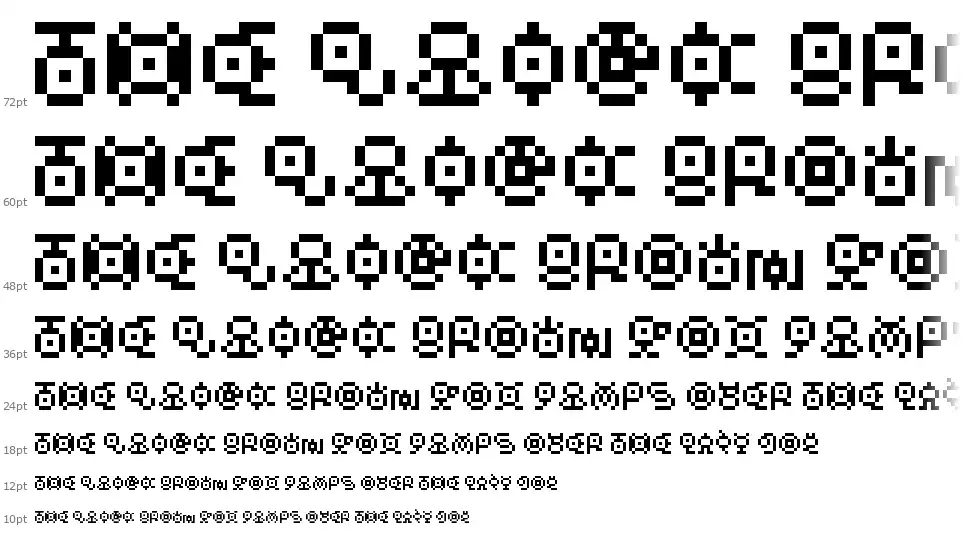 Unown GBfont waterfall