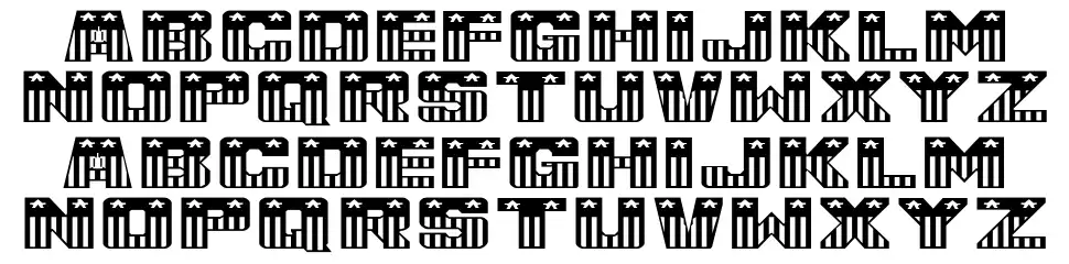 USA Flagfont specimens