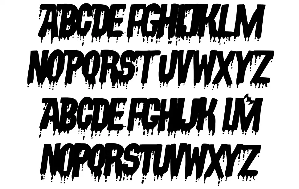 Vampyrish ABCfont specimens
