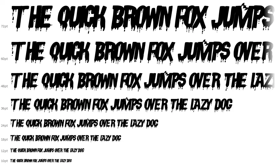 Vampyrish ABCfont waterfall