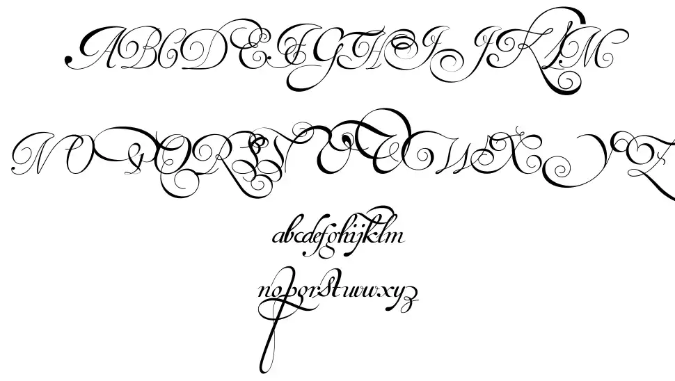 Van den Velde Scriptfont specimens